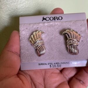 Vintage Coro Silver Earrings